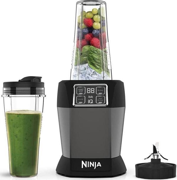 Shark Ninja Auto-Iq [BN495EU] Mikser, 1000 W, 2 x 700 ml Bardak, Siyah/gümüş Blender, Tritan, 700 Mililitre - Image 1