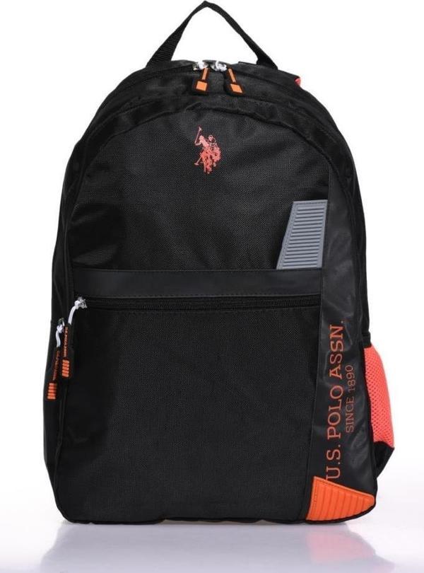 U.S. Polo Assn. Sırt Çantası Siyah Turuncu 22194 - Image 1