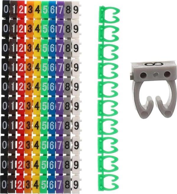 0-9 DİJİTAL KODLU RENKLİ KABLO İŞARETLEYİCİ 1,5MM  GO50604478740 - Image 1