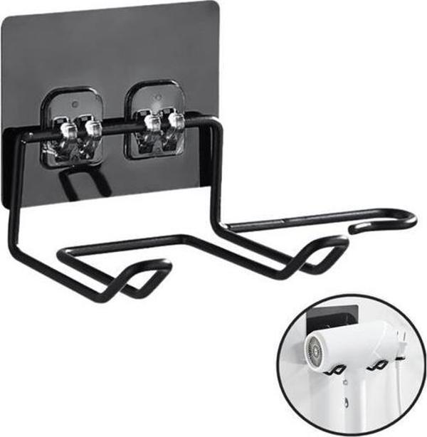 Fön Makine Askısı Siyah Yapışkanlı Fön Makine Tutucu  GO50602928790 - Image 1