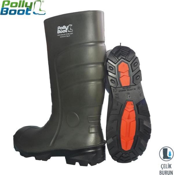 Pollyboot Vega 49 Numara Çelik Burunlu Çizme Poliüratan - Image 1