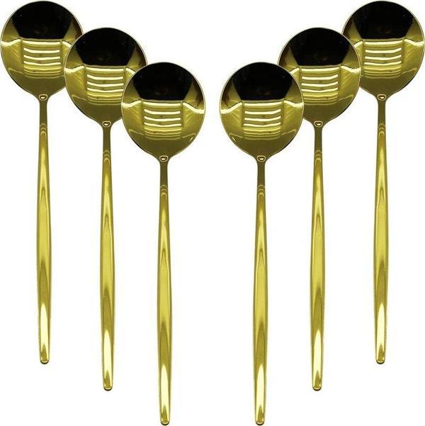 6 PCS GOLD YEMEK KAŞIK SETİ  GO5060Gok222913 - Image 1