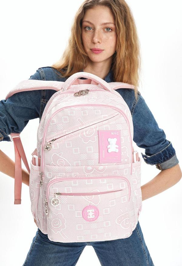 Pierre Cardin Okul Sırt Çantası Pembe 07Pc17735-P - Image 1