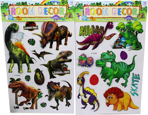 JURASSIC PARK - HAYVAN FİGÜRLÜ DUVAR STİCKER MİX 8D 7-11 PARÇA  GO50608769410 - Image 1
