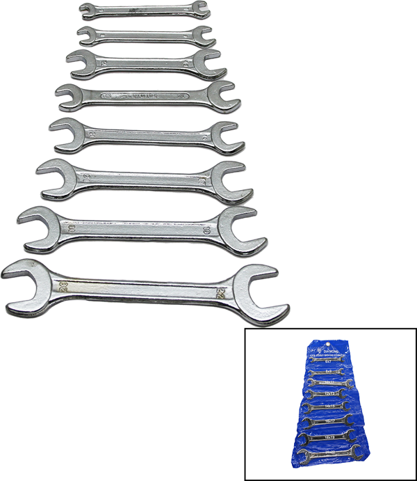 8 PARÇA  AĞZI AÇIK 6-22MM ANAHTAR TAKIMI  GO5060Gok133050 - Image 1