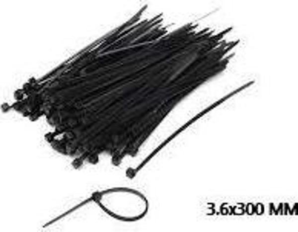 PLASTİK ÇIRT KELEPÇE 100 PARÇA SİYAH 3.6X300MM  GO50601986800 - Image 1