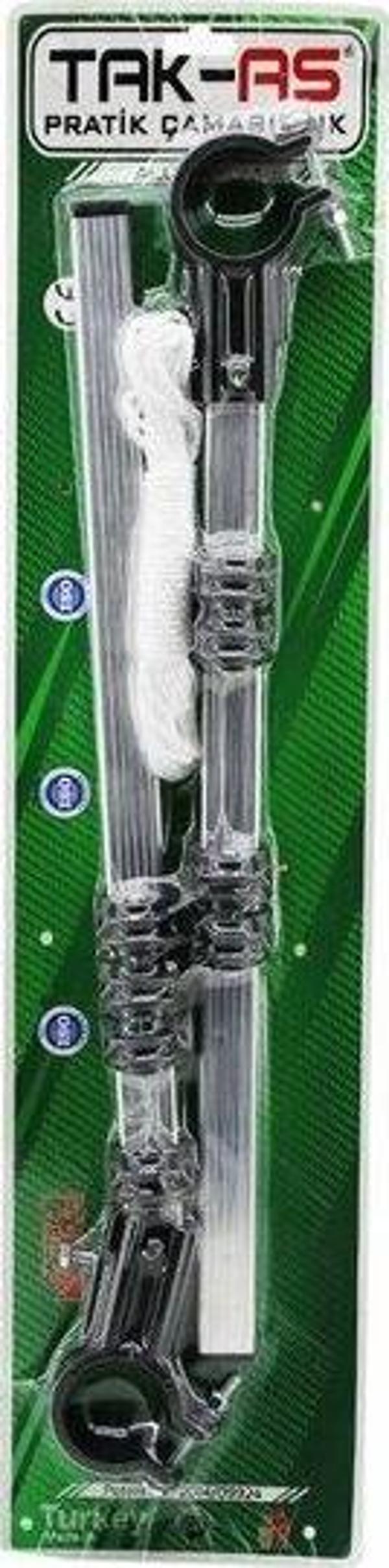 PLASTİK KULPLU KÜPEŞTE MAKARALI KATLANIR ÇAMAŞIR ASKISI  GO5060Gok130277 - Image 1
