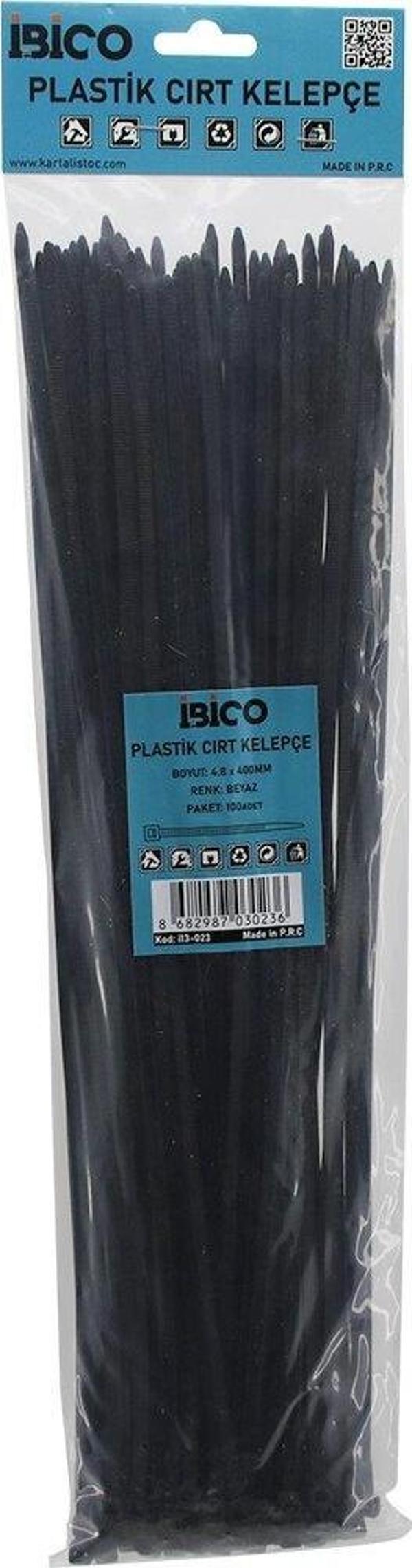 SİYAH   4.8X400MM  PLASTİK CIRT KELEPÇE  100PCS (5060) - Image 1