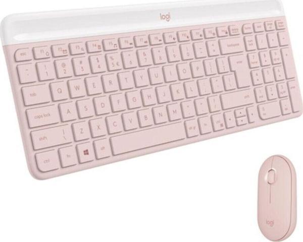 MK470 Kablosuz İngilizce Rose Gold Klavye Mouse Seti - Image 1