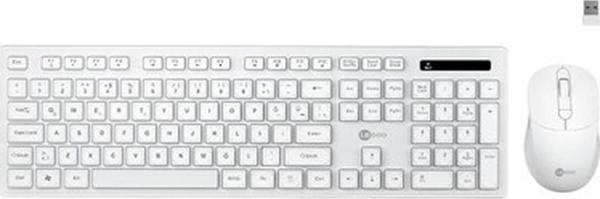 KW201 Kablosuz Türkçe Q Klavye & Mouse Set - Qwerty Türkçe Dizilim Klavye, 2400DPI Optik Fare, Win/mac Uyumlu, Sıvı Dökülmesine Dayanıklı, Tam Boyutlu Türkçe Q Klavye Mouse Seti Beyaz - Image 1