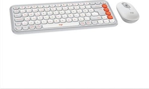 Pop Icon Combo Kablosuz Klavye ve Mouse Seti, Bluetooth, Konforlu Tasarım, Programlanabilir Tuşlar, Sessiz Tıklamalar, 3 Cihaza Kadar Easy-Switch, Türkçe Q Klavye, Beyaz - Image 1