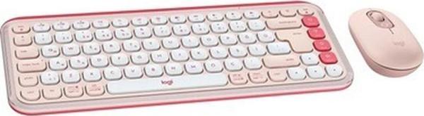 Pop Icon Combo Kablosuz Klavye ve Mouse Seti, Bluetooth, Konforlu Tasarım, Programlanabilir Tuşlar, Sessiz Tıklamalar, 3 Cihaza Kadar Easy-Switch, Türkçe Q Klavye, Pembe - Image 1