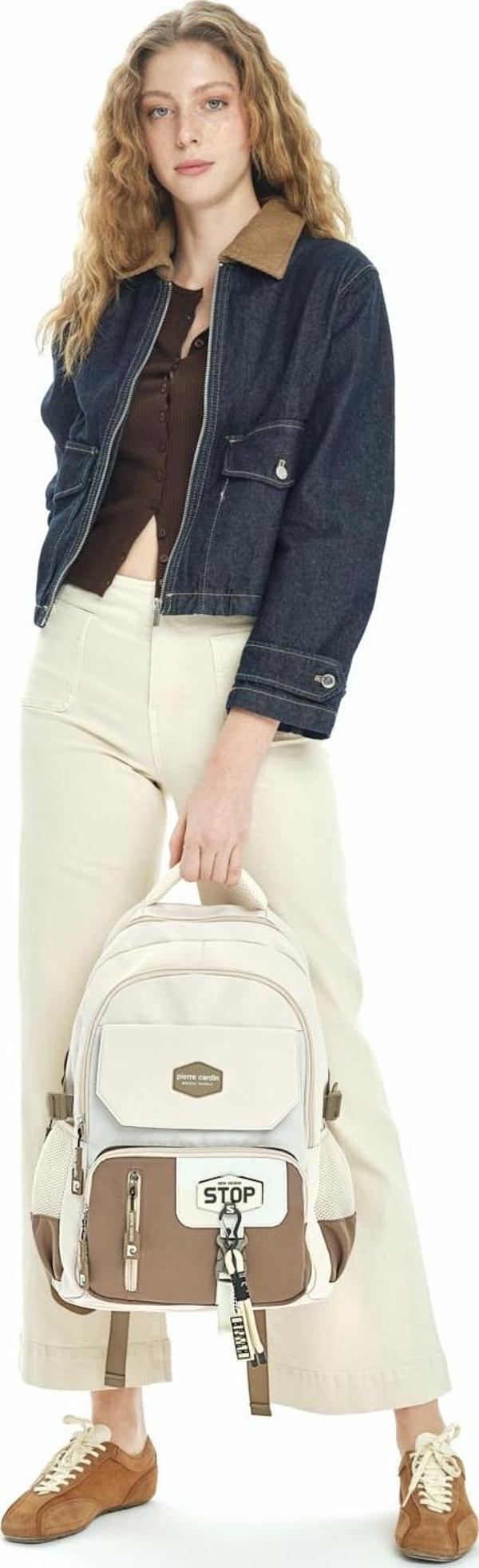 Pierre Cardin Okul Sırt Çantası Bej 07Pc1916-Bj - Image 1