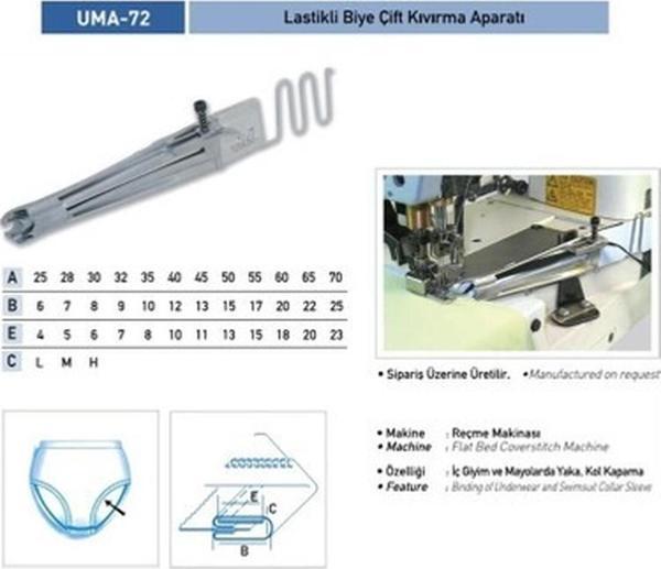 Uma Lastikli Biye Çift Kıvırma Aparatı 50X15 / Uma-72 - Image 1