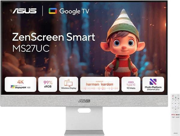 ASUS ZenScreen Smart MS27UC 27" 60Hz 5ms 4K UHD IPS Monitör - Image 1