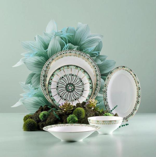 Jumbo Green Glamor 58 Parça 12 Kişilik Yemek Takımı - Image 1