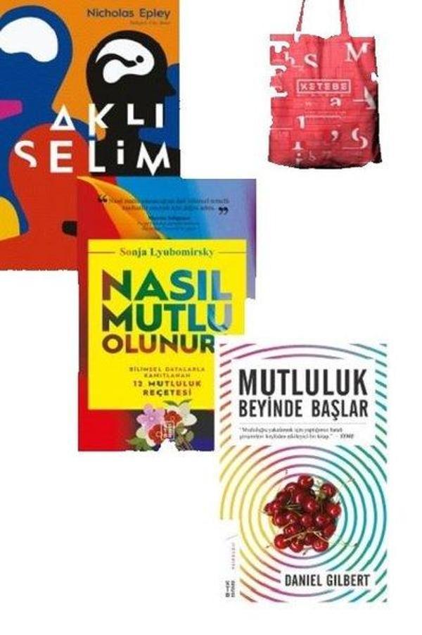 Mutluluk ve Beyin Üzerine Seti-3 Kitap Takım-Çanta Hediyeli - Ketebe - Image 1