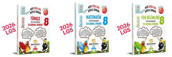 2026 LGS türkçe-matematik-fen bilimleri ilk doz deneme 3'lü set sinan kuzucu - Sinan Kuzucu Yayınları - Image 1