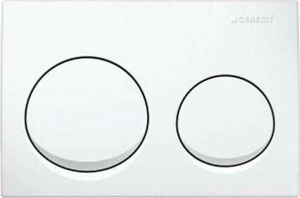 Geberit Alpha 10 Kumanda Kapağı - Çift Basmalı Beyaz - Image 1