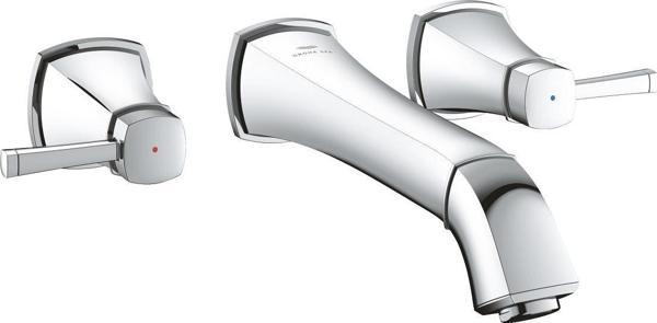 Grohe Grandera 3 Delikli Duvardan Lavabo Bataryası L-Boyut - 20623000 - Image 1