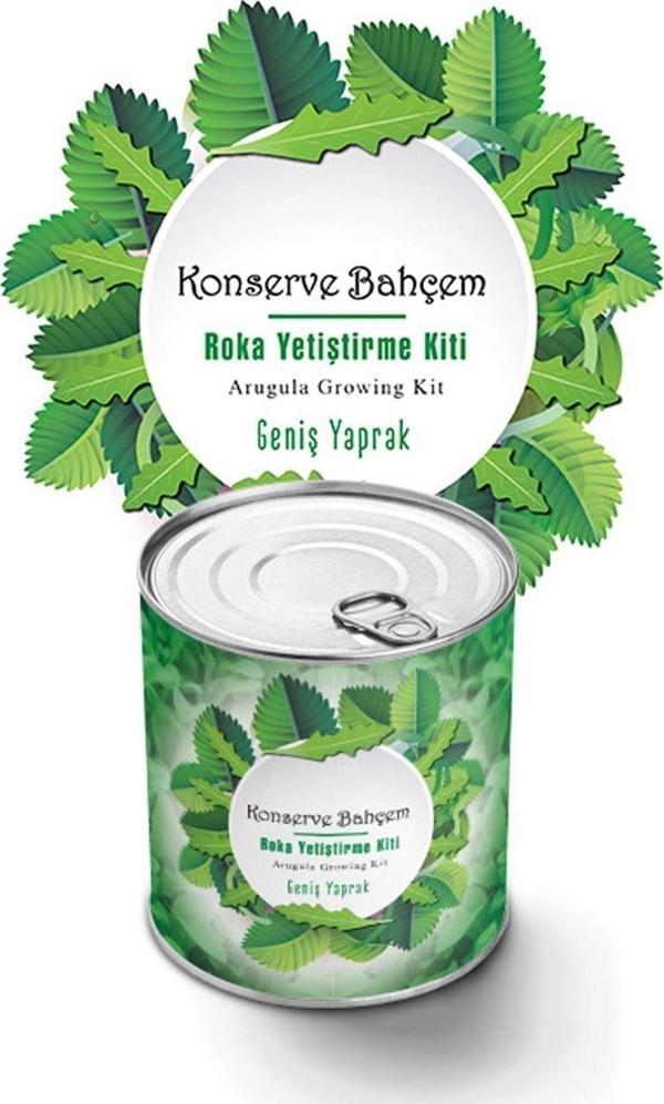 Go İthalat Konserve Bahçem Evde Konservede Iri Yapraklı Roka Yetiştirme Kiti (4087) - Image 1