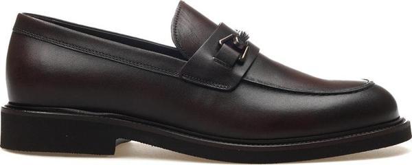 Erkek Hakiki Deri Toka Detaylı Casual Ayakkabı 25y L5137 M Kahve - Image 1