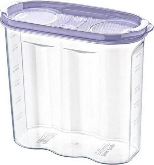 Tedaks 2 Kapaklı Ölçekli Erzak Kuru Gıda Saklama Kutusu Kabı - 1,7 Litre - Sa935 - Image 1