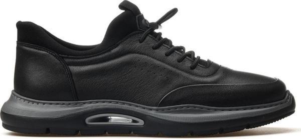 Erkek Hakiki Deri Casual Günlük Ayakkabı 25y Ykş-2844-8225 M Siyah - Image 1