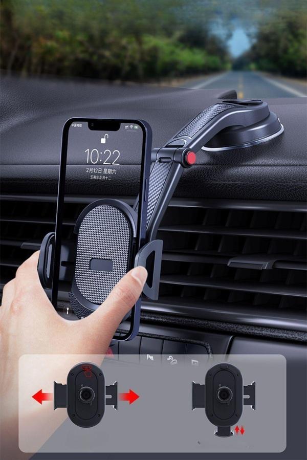 Tedaks Güçlü Vantuzlu Araç İçi Konsol Üstü Telefon Tutucu Aparat - Image 1