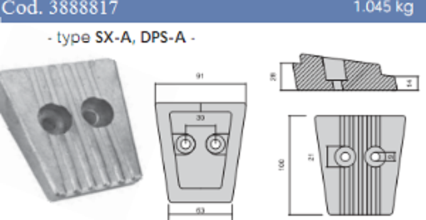 Best 3888817 Volvo Penta DPS-A/SX-A Outdrive Transom Sh. Tutya - Image 1