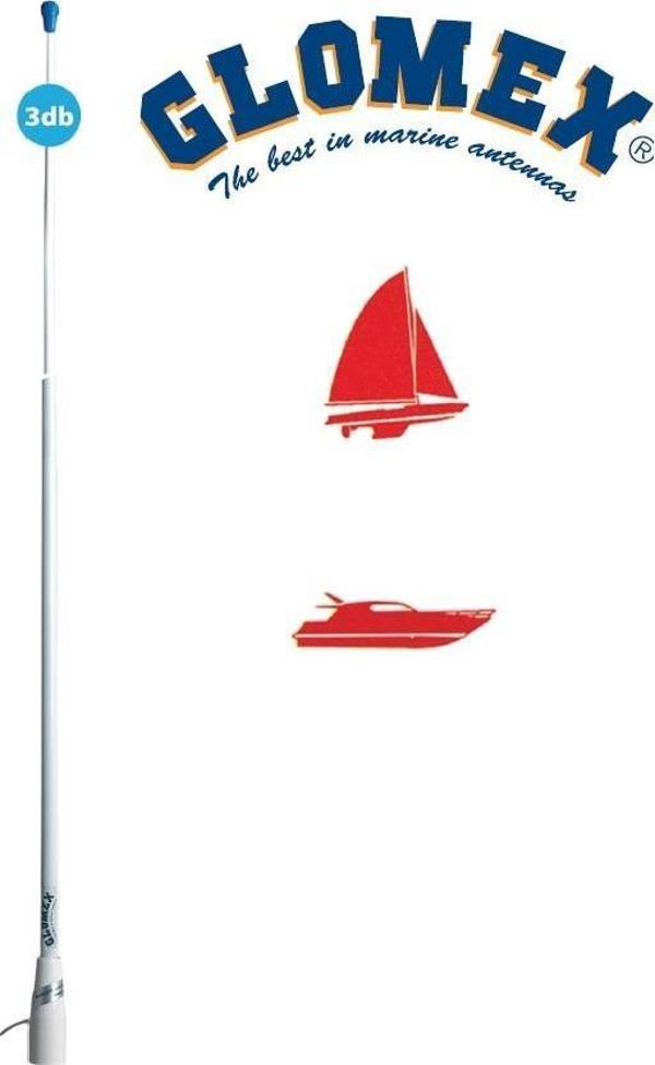 Glomex RA112AUS Fiberglas VHF Telsiz Anteni 150cm - Image 1