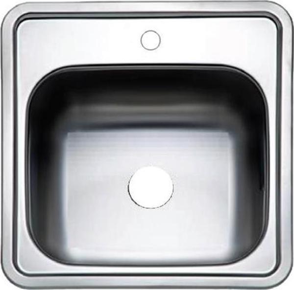 Krom Kare Musluk Delikli Eviye 38x38x15cm - Image 1