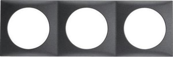 Berker Üçlü Çerçeve Siyah 60x180mm - Image 1