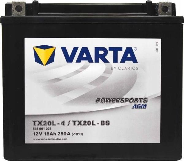 Varta TX20L-BS Motorsiklet Aküsü 18Ah - Image 1