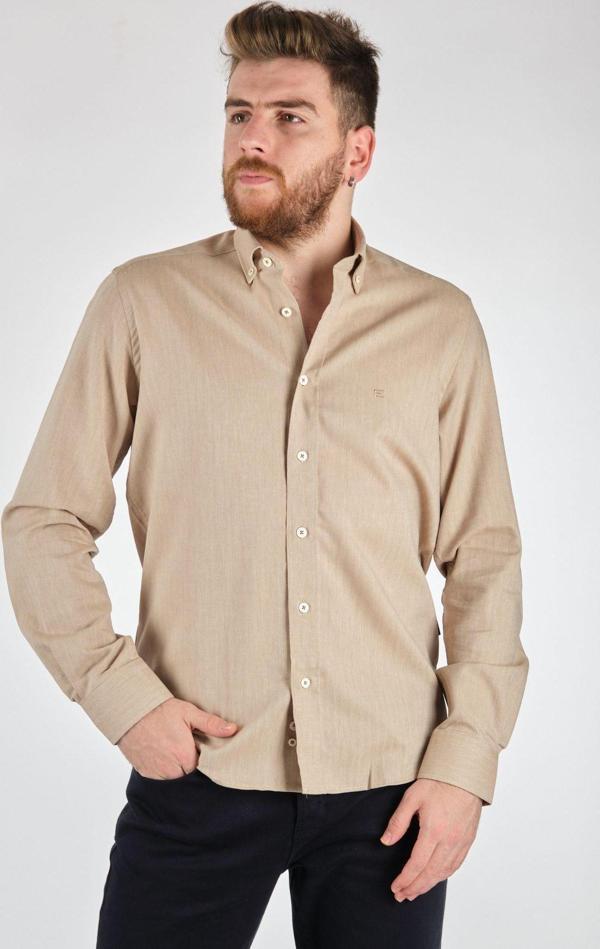 Ecer Minimalist Uzun Kol Erkek Gömleği - Günlük & İş - Image 1