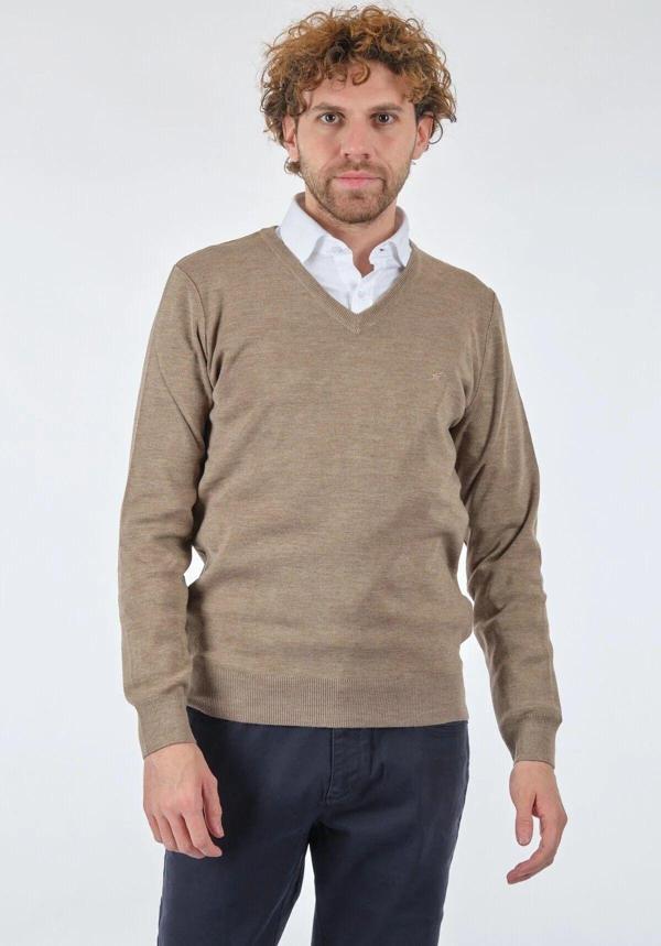 De Blasio Minimalist V Yaka Uzun Kol Erkek Kazak - Günlük Şıklık - Image 1