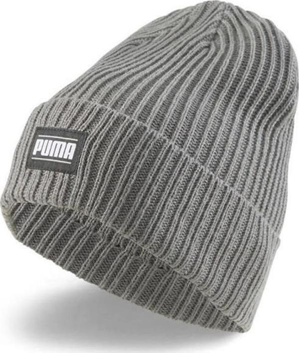 Puma Ribbed Classic Cuff Beanie Unisex Gri Şapka 02403803 - Image 1