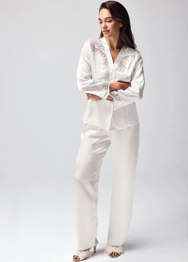 Freshness 9950-PT Saten Dantel Detaylı Pijama Takımı - Image 1