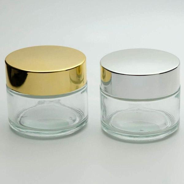 D&B Yol Boş Krem Kavanozu 100 Ml (5 Adet ) Şeffaf Gri Kapaklı Boş Şişe - Image 1