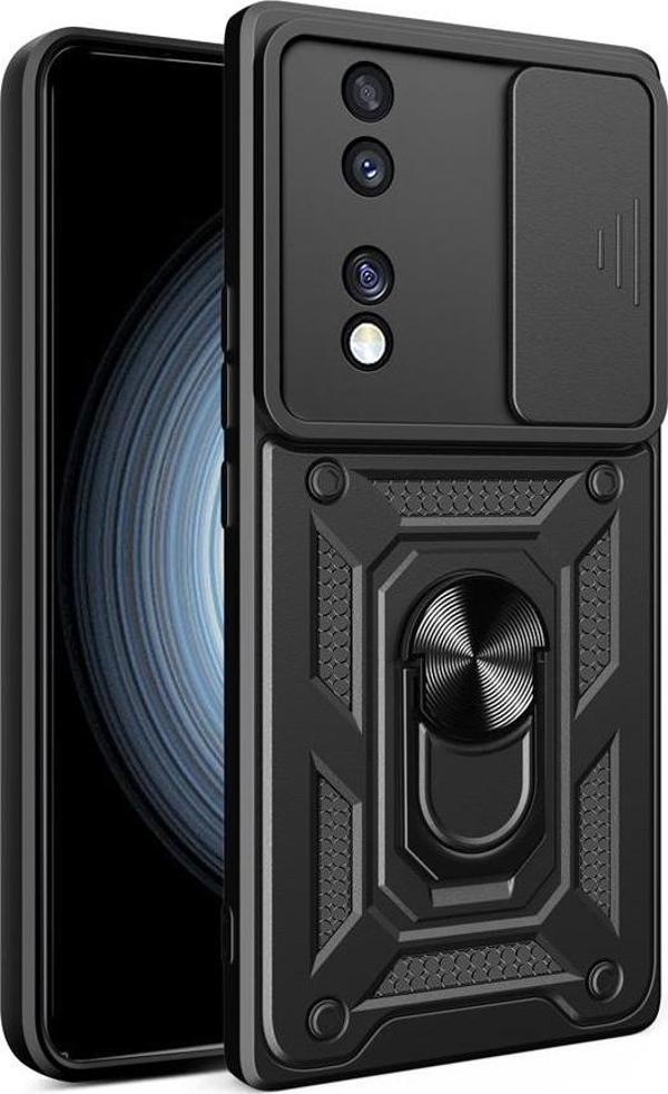 Honor 70 Uyumlu Kamera Koruma Sürgülü Standlı Tank Kılıf - Image 1