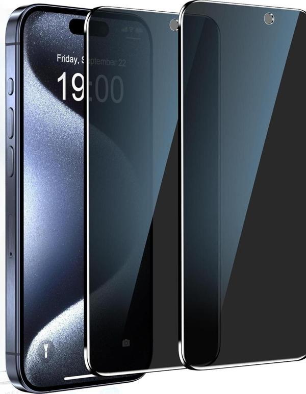 iPhone 16 Pro Max Uyumlu Gizlilik Filtreli Hayalet Ekran Koruyucu Cam(2 Adet) - Image 1