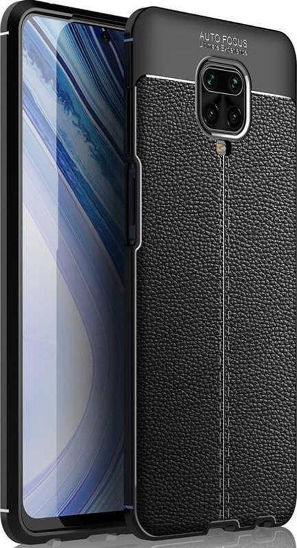 Xiaomi Redmi Note 9 Pro Uyumlu Kamera Korumalı Deri Görünümlü Silikon Kılıf - Image 1