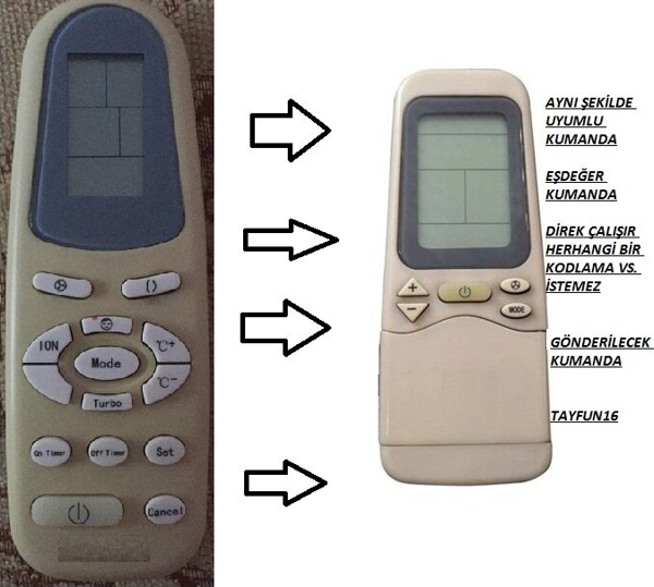 VESTEL Klima Kumandası-Eşdeğer - Image 1