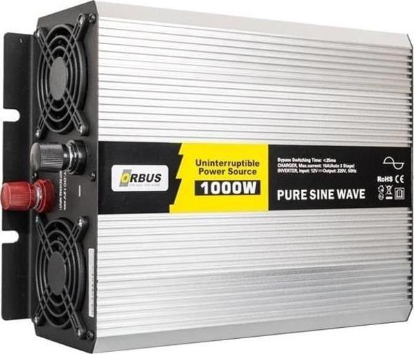 Orbus Tsi1000w 12 Volt 1000 Watt Tam Sinüs Şarjlı Inverter - Image 1