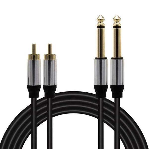 Magicvoice LD398 2x 6.3 Mm Mono Erkek - 2x Rca Erkek 3 Metre Kablo - Image 1