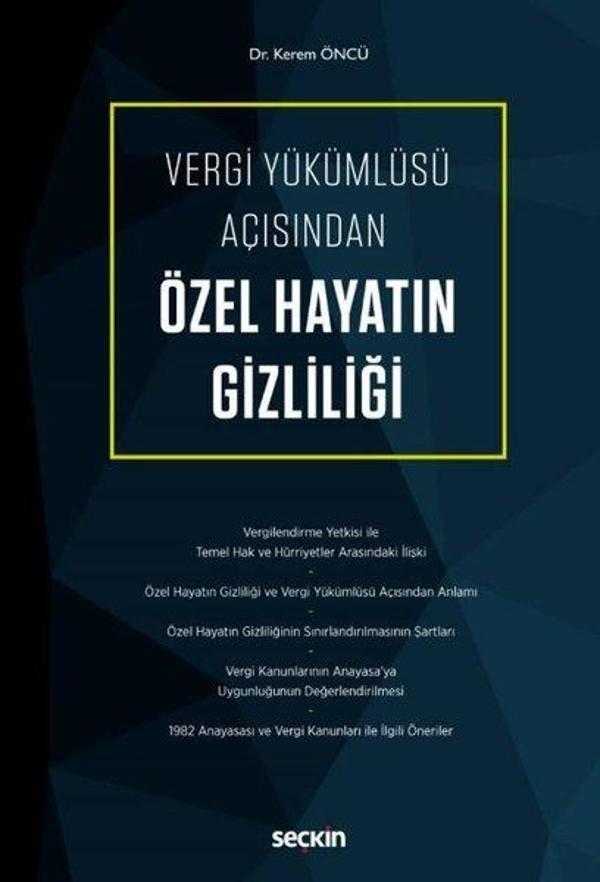 Vergi Yükümlüsü Açısından Özel Hayatın Gizliliği - Seçkin Yayıncılık - Image 1