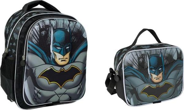 Batman Kabartmalı İlkokul Çantası ve Beslenme Çantası - Image 1