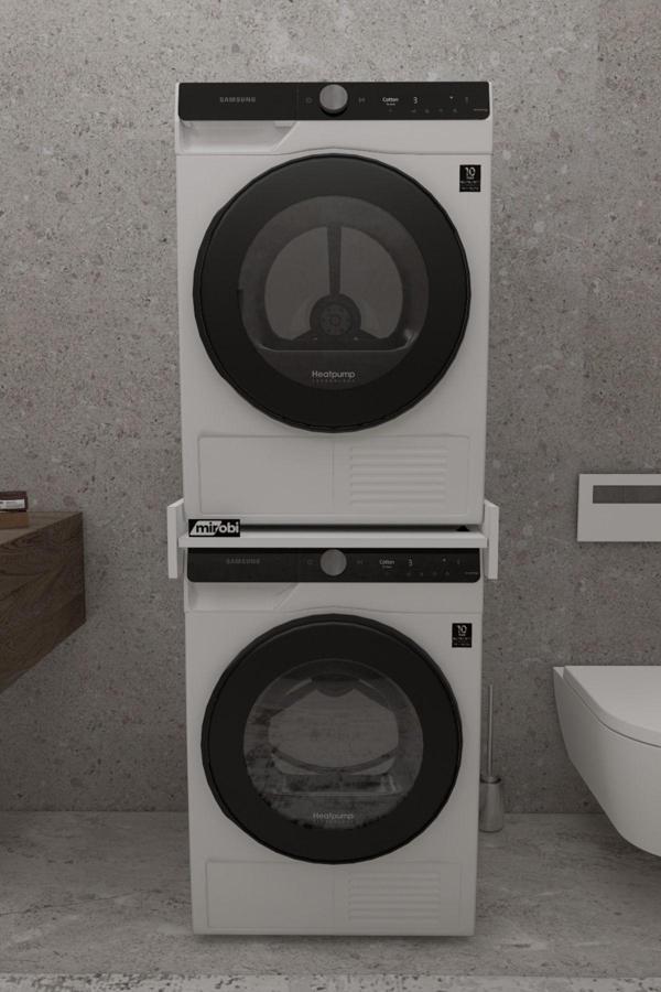 Mirobi Lumi Banyo Dolabı Çamaşır Ve Kurutma Makinesi Rafı Dolabı Kurutma Makinesi Bağlantı Aparatı B - Image 1
