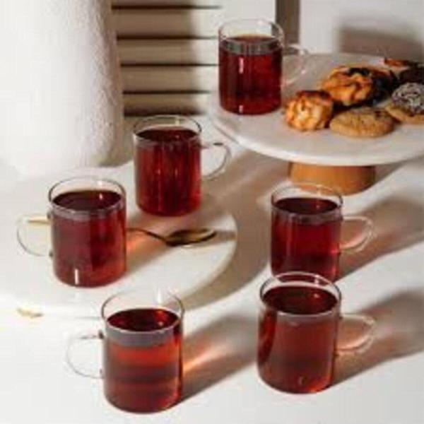 6 Adet Borosilikat Isıya Dayanıklı Termisil Cam Kupa, Çay Kahve Bardağı 200ml - Image 1