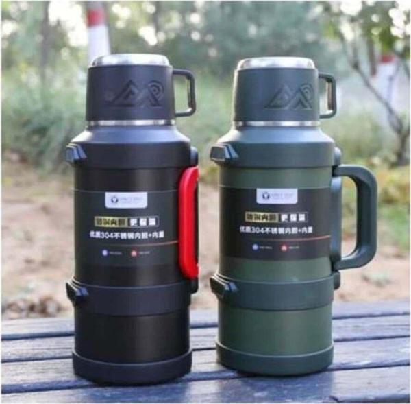 Paslanmaz Çelik 4 Litre Termos 24 Saat Sıcak 48 Saat Soğuk Piknikte Kampta Seyahatte - Image 1